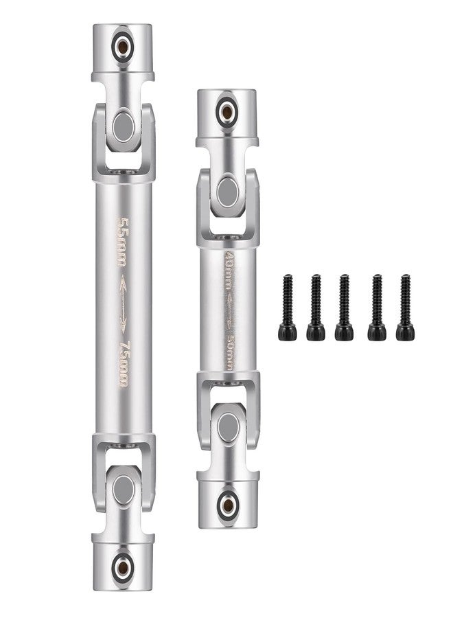 JGGZONE 2PCS RC Stainless Steel Drive Shaft Heavy-Duty Driveshafts Front Rear Center Driveshafts for 1/18 TRX4M Defender Bronco RC Crawler Car Upgrades - Image 1